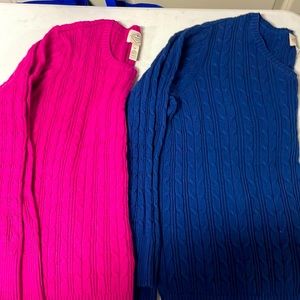 WOMENS 2X Sweaters (Pink & Blue) Like New Condition!